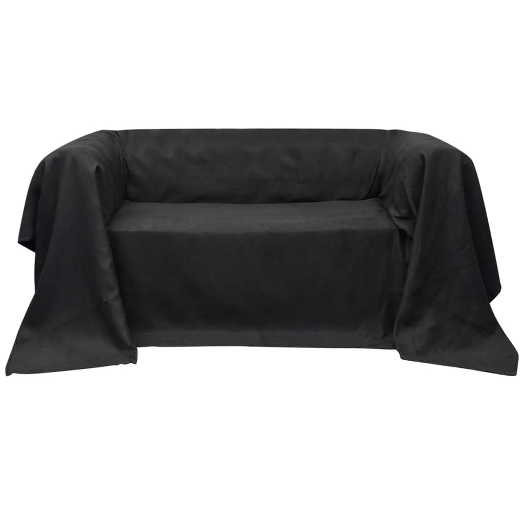 vidaXL Housse de canapé en micro-daim anthracite 210 x 280 cm