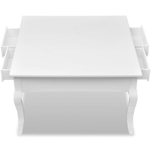 Couchtisch mit 4 Schubladen Weiß