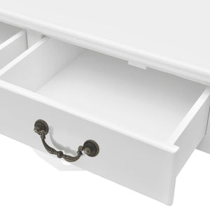 Weißer Couchtisch mit 4 Schubladen