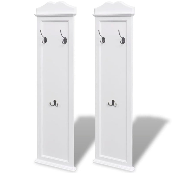 Weiße Garderobenpaneele, 2er-Set