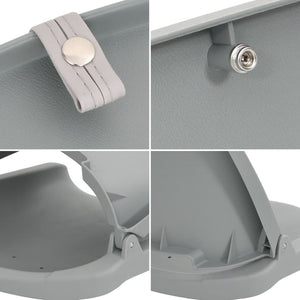 2-tlg. Bootssitz-Set Klappbar Grau