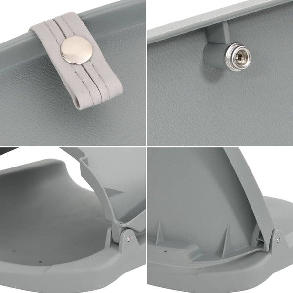 4-tlg. Bootssitz-Set Klappbar Grau
