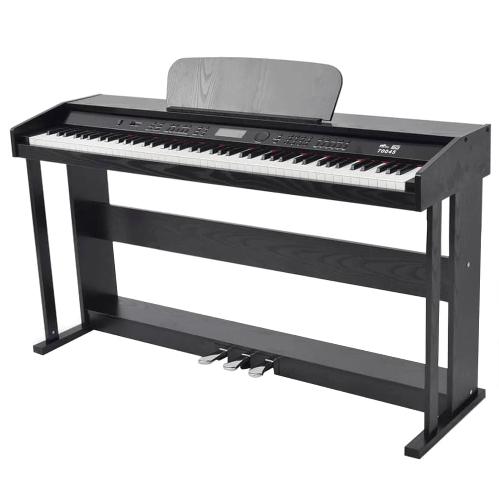 Digitalpiano 88 Tasten mit Pedalen Schwarz