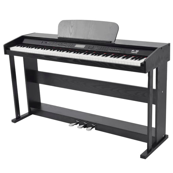 Digitalpiano 88 Tasten mit Pedalen Schwarz
