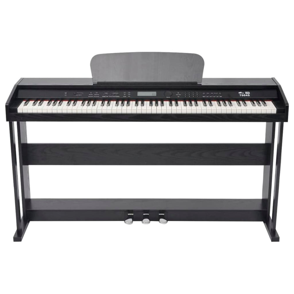 Digitalpiano 88 Tasten mit Pedalen Schwarz