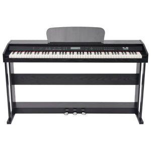 Digitalpiano 88 Tasten mit Pedalen Schwarz