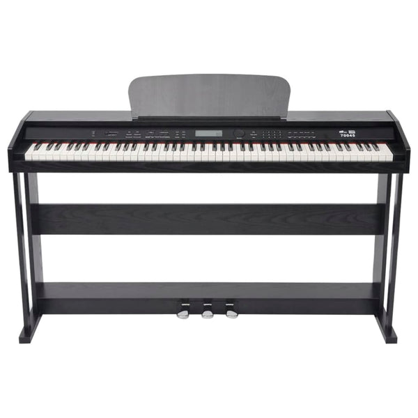 Digitalpiano 88 Tasten mit Pedalen Schwarz