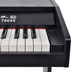 Digitalpiano 88 Tasten mit Pedalen Schwarz