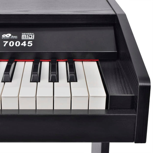 Digitalpiano 88 Tasten mit Pedalen Schwarz