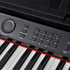 Digitalpiano 88 Tasten mit Pedalen Schwarz