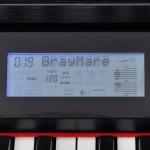 Digitalpiano 88 Tasten mit Pedalen Schwarz