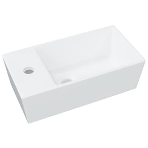Keramik Waschbecken Weiß 48x25 cm
