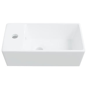 Keramik Waschbecken Weiß 48x25 cm