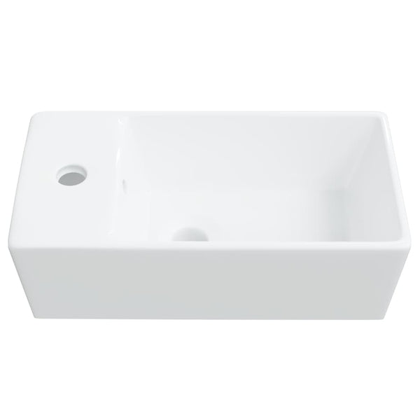 Keramik Waschbecken Weiß 48x25 cm