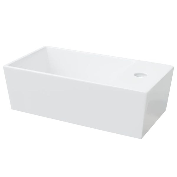 Keramik Waschbecken Weiß 48x25 cm