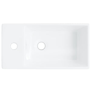 Waschbecken Weiß 48x25x15 cm Keramik