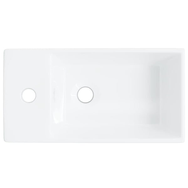 Waschbecken Weiß 48x25x15 cm Keramik