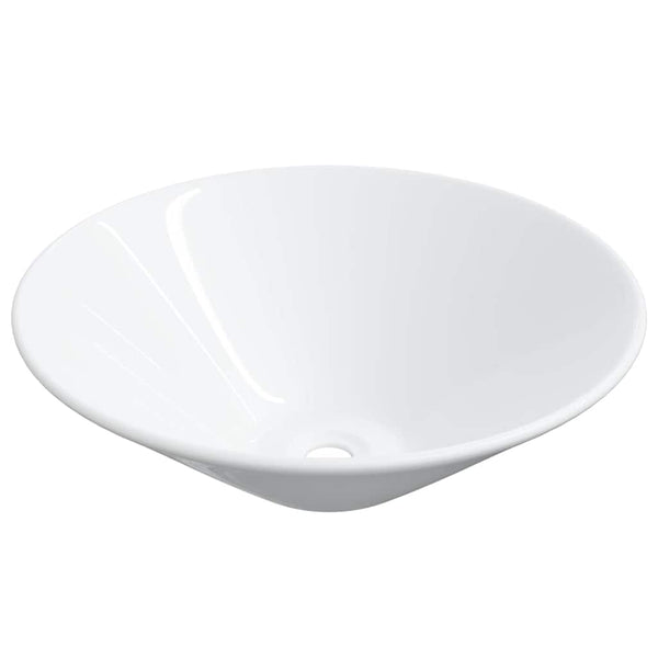 Waschbecken Set Weiß Keramik 42x42 cm (2 Stk.)
