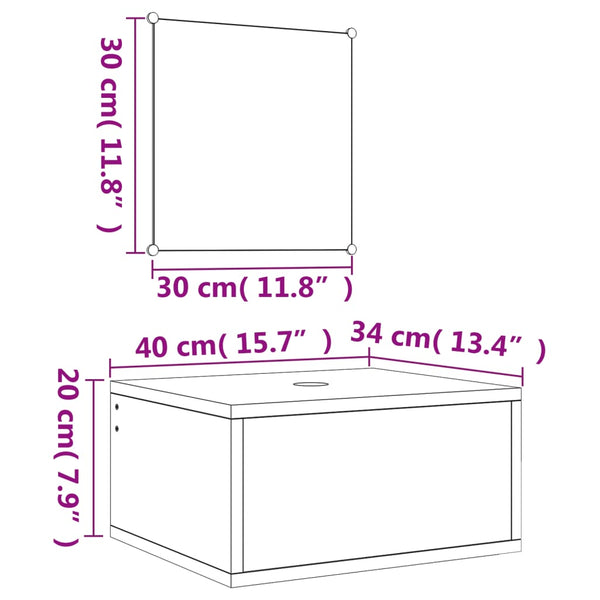 Badmöbel Set Eichen-Optik 2-teilig