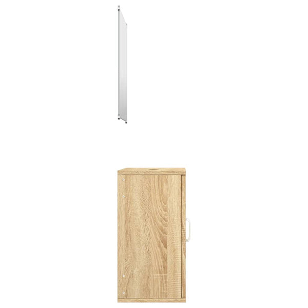 vidaXL Ensemble de meubles de salle de bain 2 pièces aspect chêne Aggloméré