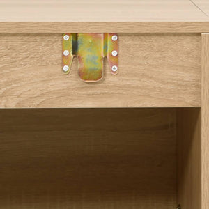 vidaXL Ensemble de meubles de salle de bain 2 pièces aspect chêne Aggloméré
