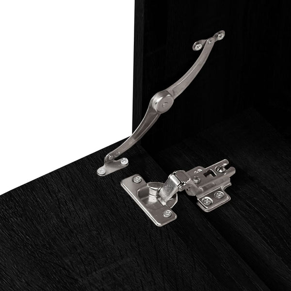 Schwarzes 6-teiliges Badmöbel-Set