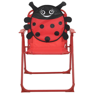 3-tlg. Kinder Gartenmöbel Set mit Sonnenschirm Rot