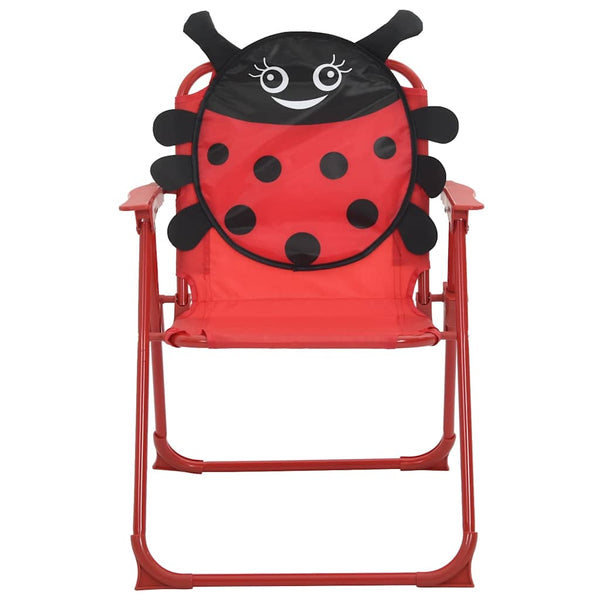 3-tlg. Kinder Gartenmöbel Set mit Sonnenschirm Rot