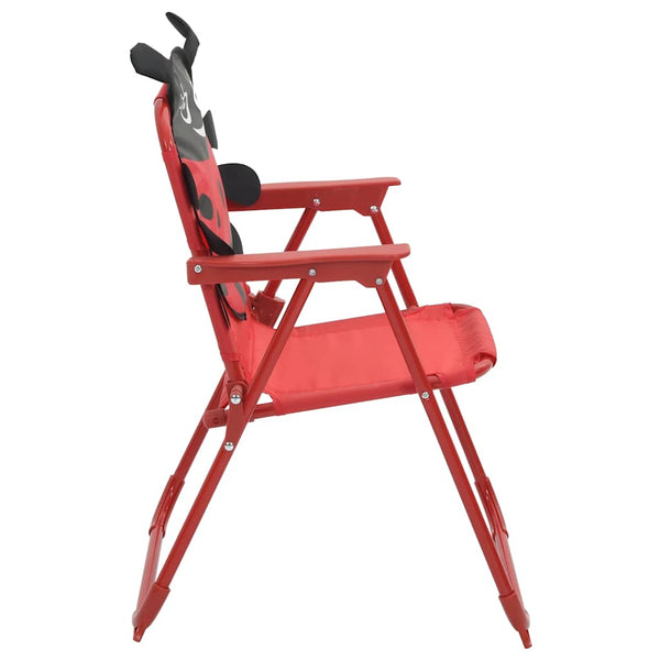3-tlg. Kinder Gartenmöbel Set mit Sonnenschirm Rot