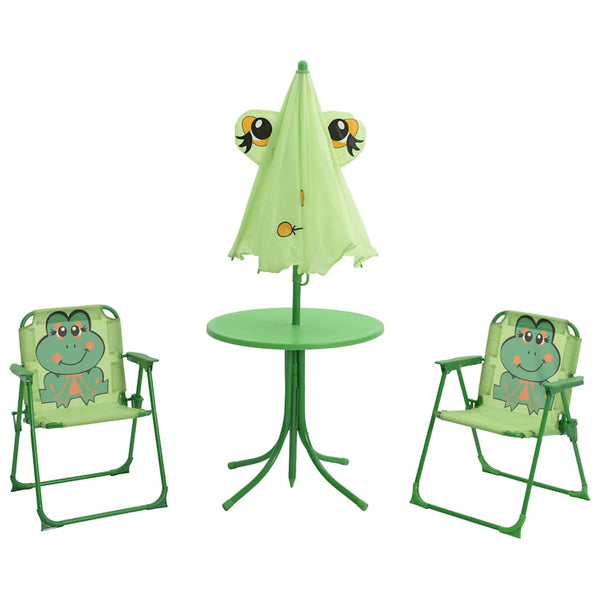 Kinder Gartenmöbel Set mit Sonnenschirm, 3-teilig