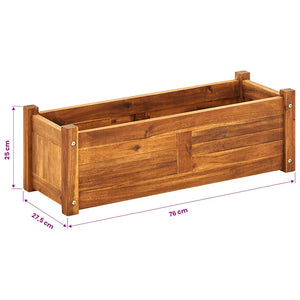 Akazienholz Hochbeet 76x27,6x25 cm