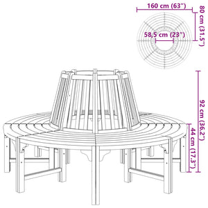 Baumbank Holz Ø 160cm