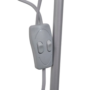 Graue Stehlampe mit Leselampe