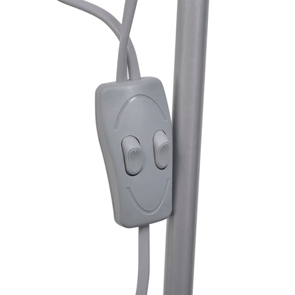 Graue Stehlampe mit Leselampe