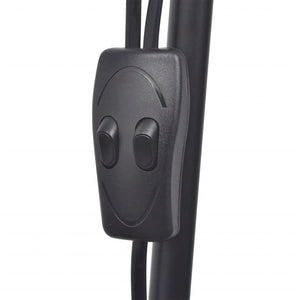 Schwarze Stehlampe mit Leselampe