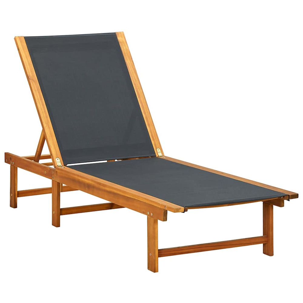 Akazienholz Sonnenliege mit Textilene