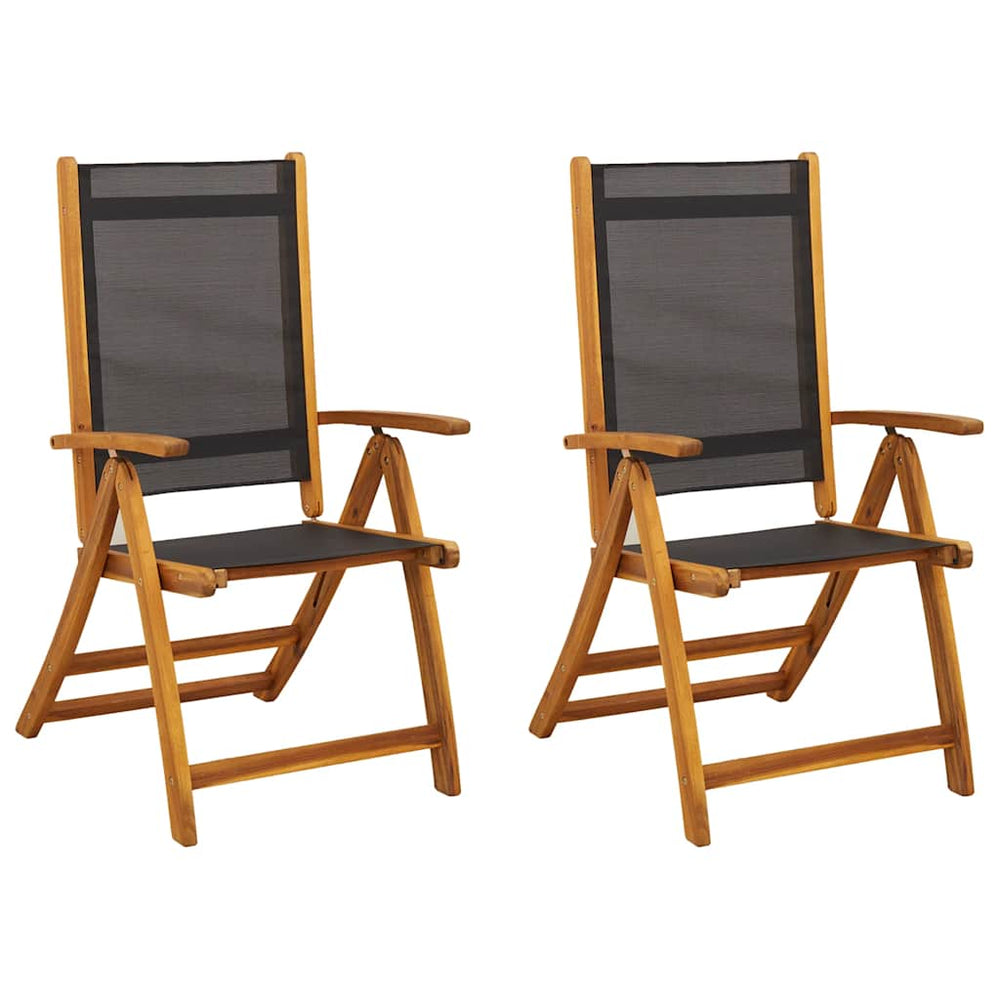 Klappbare Gartenstühle 2er Set Akazie
