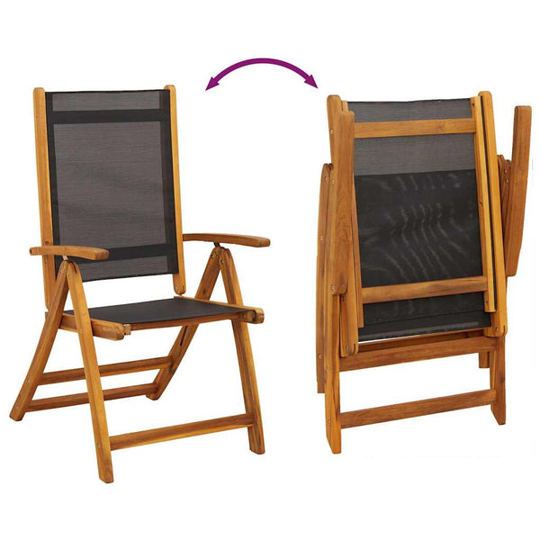 Klappbare Gartenstühle 2er Set Akazie
