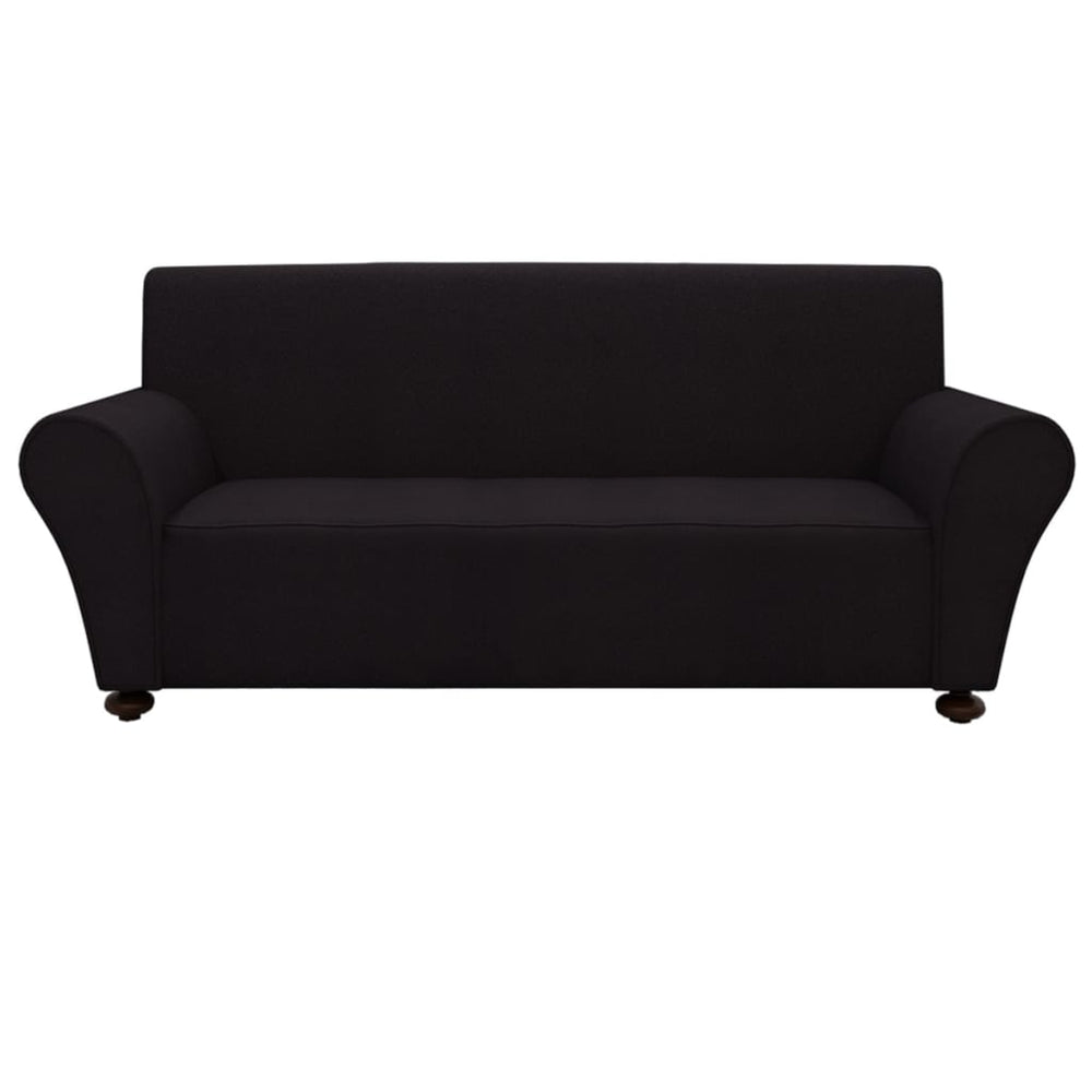 Stretch-Sofahusse Schwarz Polyester-Jersey