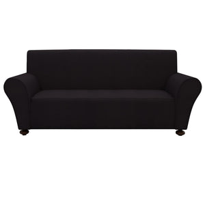 Stretch-Sofahusse Schwarz Polyester-Jersey