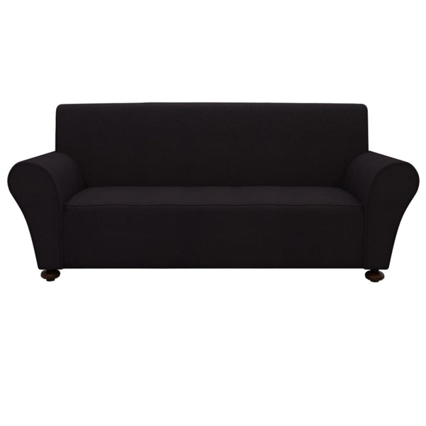 Stretch-Sofahusse Schwarz Polyester-Jersey