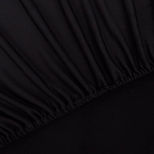 Stretch-Sofahusse Schwarz Polyester-Jersey