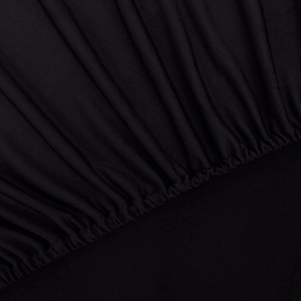 Stretch-Sofahusse Schwarz Polyester-Jersey