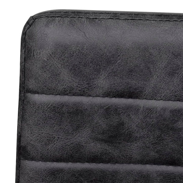 vidaXL Cantilever Chairs 6 pcs Black Faux Leather