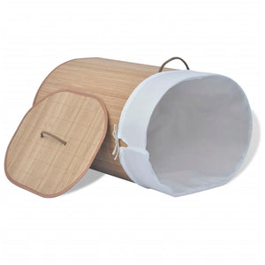 Bambus-Wäschekorb Oval Natur