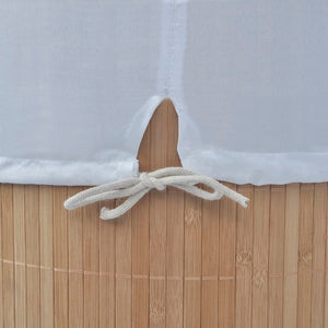 vidaXL Panier à linge ovale en bambou naturel