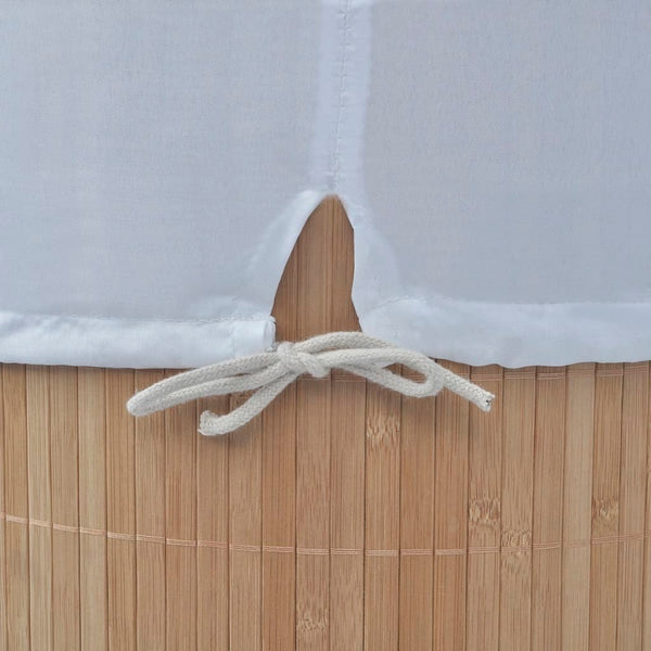 vidaXL Panier à linge ovale en bambou naturel