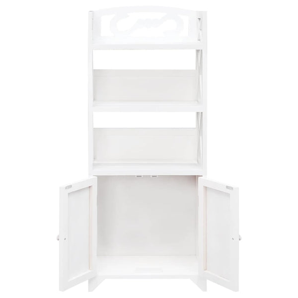 Badezimmerschrank Albuquerque Holz Weiß 46x24x117,5 cm