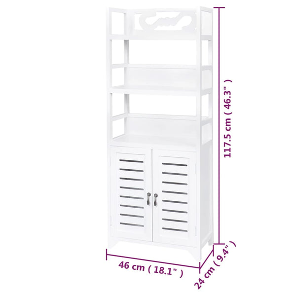Badezimmerschrank Albuquerque Holz Weiß
