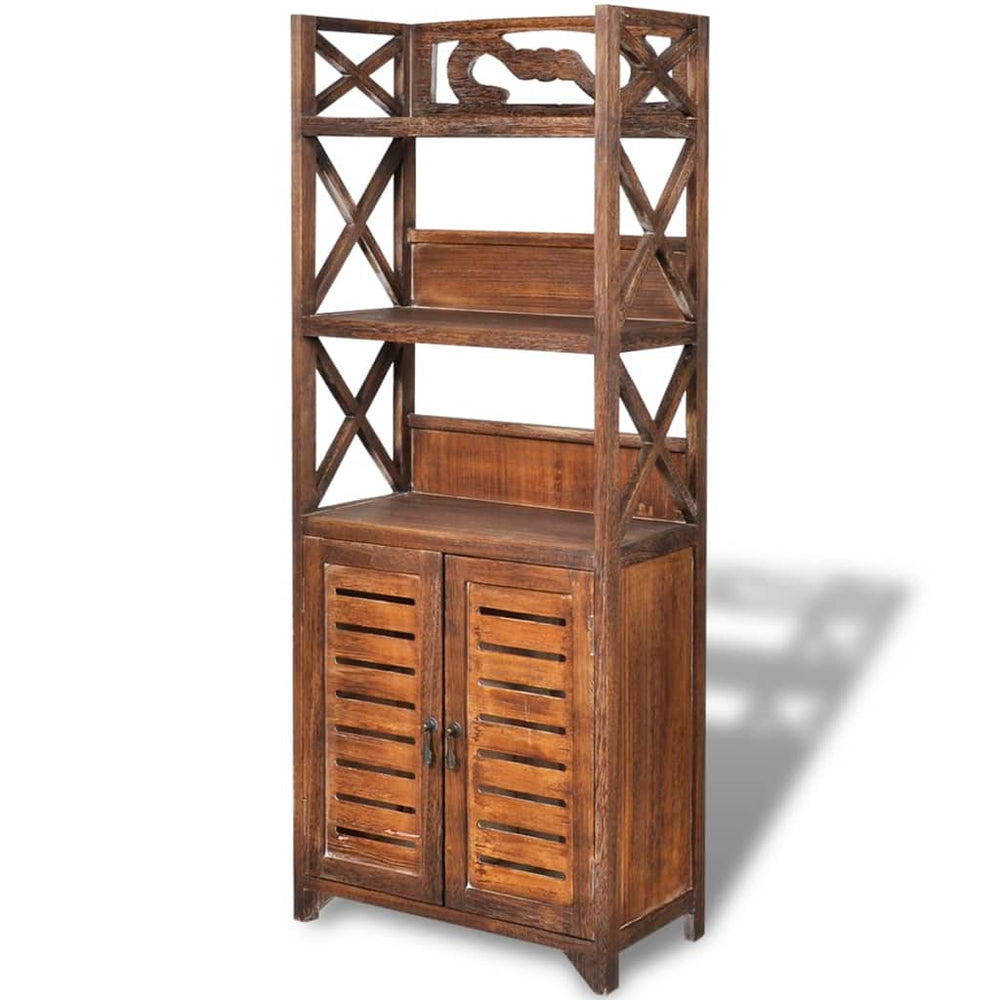 Badezimmerschrank Holz Braun 46x24x117,5 cm